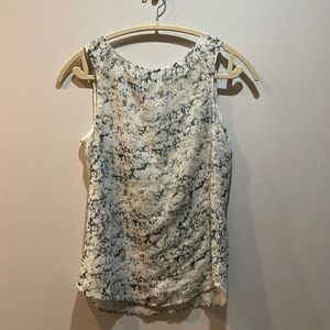 NWT Sleeveless Blouse with Open Tie Back Detail